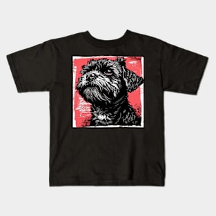 Retro Art Affenpinscher Dog Lover Kids T-Shirt